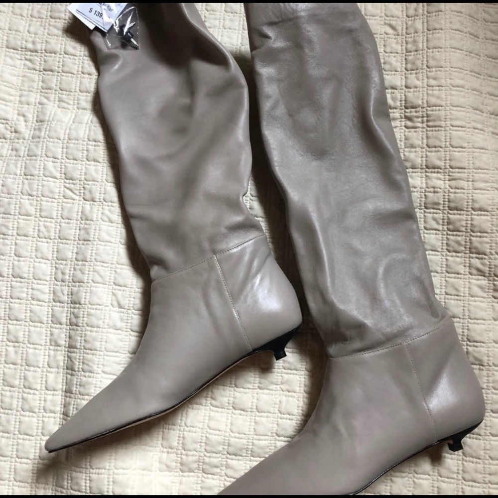 ISO Zara Slouch Kitten Heel Knee High Boot - Picture 2 of 4